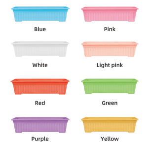 <span class=keywords><strong>Maceta</strong></span> de plástico rectangular contemporánea larga y colorida para barandilla de balcón, colgante bonito y moderno o uso en el suelo - Product Image 5