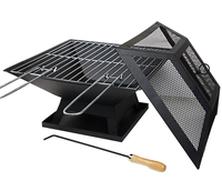 Perapian Kayu Bakar Gaya Fire Bowl untuk Luar Ruangan & Dalam Ruangan, Panggangan BBQ, Perapian Taman, Perapian Halaman Belakang, Pemanas untuk Berkemah