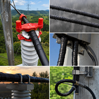 Kabelklemme ohne Befestigungsbänder für Pfostenisolatoren 10kV Freileitung Handgezogener Kabelspanner 50-300mm² Drahtbefestigungsvorrichtung