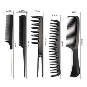 Ensemble de 10 peignes à cheveux professionnels pour <span class=keywords><strong>la</strong></span> coiffure, vente en gros, salon de beauté, logo personnalisé, manche en plastique, peigne à cheveux plat bouclé pour <span class=keywords><strong>la</strong></span> maison - Product Image 4
