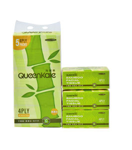 Mouchoirs en papier de bambou vierge 3-4 plis personnalisables sans parfum Pack souple pour le sport Matériau recyclé de l'usine - Product Image 1