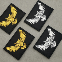 Applique en tissu brodée or, motif hibou ailé, réaliste, à coudre pour sac, chapeau, chemise, patch tactique hibou