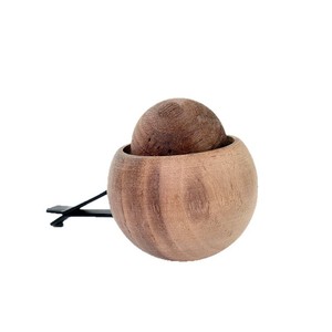 Diffuseur rond en bois pour aérateurs de voiture, noyer noir, diffuseur d'huiles essentielles, parfum longue durée, cadeau décoratif - Product Image 4