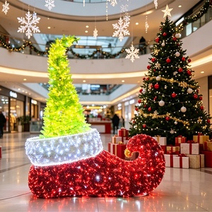 Chaussure de Noël rouge LED scintillante personnalisée, étanche IP65, populaire, avec motif arbre, pour affichage paysager en parc et jardin - Product Image 2