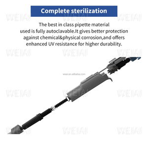 WEIAI yüksek hassasiyetli micropipet 0.5-300ul hipet tamamen otoklavlanabilir manuel 8/12/16 kanallı ayarlanabilir laboratuvar pipet - Product Image 5