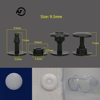 Deux pièces jetables boucle à pression bande élastique masque en résine fixation bouton de protection