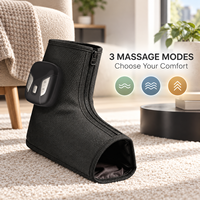 Masseur électrique pour les pieds et les chevilles avec chaleur, botte de compression d'air sans fil pour la maison, le bureau, les voyages et la relaxation quotidienne