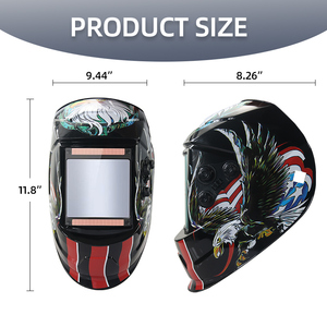 Máscara de Soldadura con Ventana Grande, Máscara Protectora para Soldadores, Protección Facial Completa, Ventana de Visión de Color Real Grande 100*93 - Product Image 2