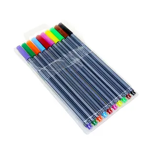 BECOL New Arrival Benutzer definierte farbige Fin eliner Pen Set 0,4mm Fine Tip Planner Zeichenstifte 10 Farben Fin eliner Pen Set für Journal