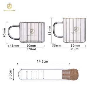 Ingrosso coperchio di sughero teiera forma di tubo borosilicato di vetro <span class=keywords><strong>infusore</strong></span> per tè <span class=keywords><strong>con</strong></span> 350ml tazza <span class=keywords><strong>da</strong></span> tè di vetro - Product Image 6