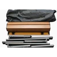 Table pliante en acier au carbone, portable, pour le camping, les pique-niques, avec cadre robuste pour les voyages en plein air, les barbecues et le jardin