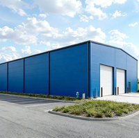 Entrepôt polyvalent en structure acier résistant aux intempéries avec bureau en mezzanine, conçu pour des applications mondiales