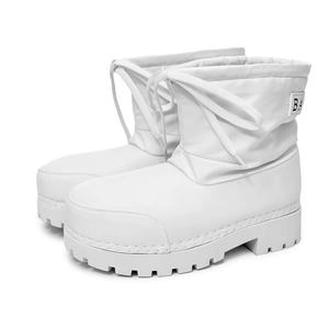 Bottes de neige épaisses blanches 2026 pour femme, imperméables, style <span class=keywords><strong>Moon</strong></span> <span class=keywords><strong>Boots</strong></span>, plateforme rembourrée, bottines d'hiver à cordon, Y2K Après-ski - Product Image 1