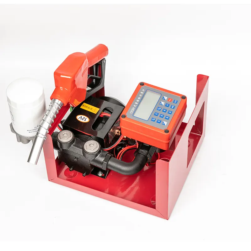 12 v 40 lpm mechanischer diesel-Übertragungspumpe-satz hochpräzise Öltransferpumpe mit digitalem messgerät