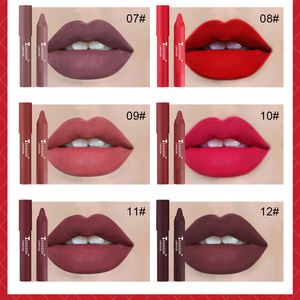 Crayon à Lèvres Scintillant 2-en-1 Effet Pailleté, 12 Couleurs, Haute Pigmentation, Nude Rose Rouge, Maquillage des Lèvres, Marque Privée, Meilleures Ventes - Product Image 5