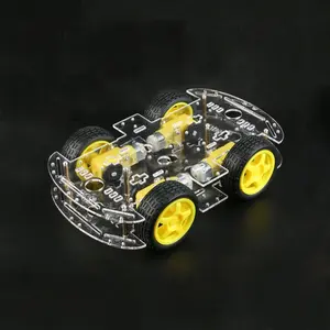 Motor Smart Robot Car Chassis Elektronische Productie Diy Kit Speed Encoder Batterij Box 4WD 4 Wheel Drive Auto