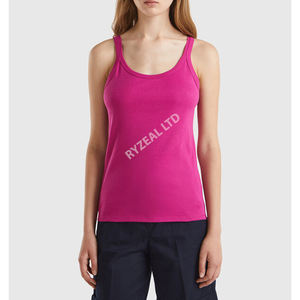 Camisetas sin mangas de moda de marca impresas personalizadas para mujer, estilo informal transpirable, Color sólido para la temporada de verano, ropa de capas individuales - Product Image 6