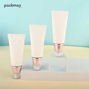 Tube cosmétique vide 100 ml – Pompe à pression argentée/dorée, tube souple PE anti-fuite, emballage personnalisé pour primer et lotion - Product Image 5