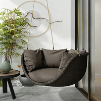 Fauteuil suspendu d'extérieur pour loisirs, siège tressé pour balcon intérieur, chaise en métal pour terrasse, chaise à bascule nordique individuelle