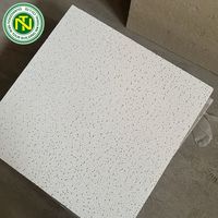 Plaques de plafond acoustiques en fibres minérales, panneaux insonorisants pour plafonds suspendus, pour bâtiments commerciaux