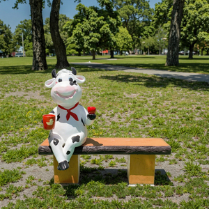 Offre Spéciale Grande Chaise En Forme De Vache Sculpture Premium Résine Animal Siège <span class=keywords><strong>Jardin</strong></span> Extérieur Banc Décoratif Patio <span class=keywords><strong>Jardin</strong></span> Déco - Product Image 4