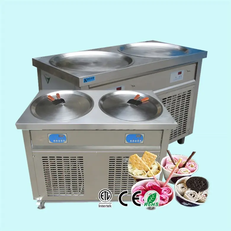 Thể hiện để trên toàn thế giới Kolice CE được phê duyệt thái chiên đôi vòng pan fry pan kem máy cuộn để bán