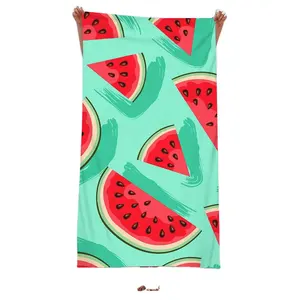 Custom sand-free suede microfiber beach towel Printed Light weight quick dry sand-free suede beach towels