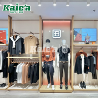 Mobilier de magasin de vêtements pour hommes moderne personnalisé vitrine de magasin de vêtements conception d'affichage de vêtements au détail pour homme magasin de costumes