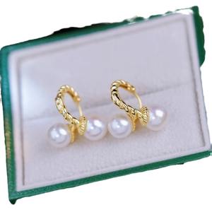 Accessoires en argent S925 pour la création de bijoux, perles rondes de 8 à 11 mm avec support d'oreille 21301, crochet d'oreille simple et dynamique pour boucles d'oreilles - Product Image 4