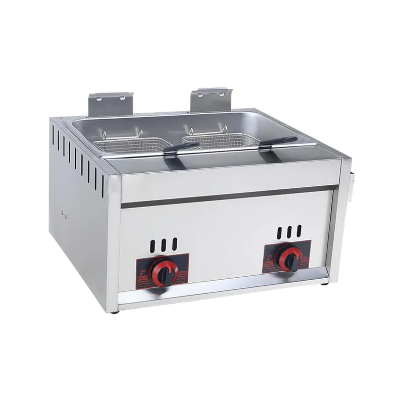 Friggitrice per friggitrice a Gas naturale 14L per patatine fritte in acciaio inossidabile per ristorante commerciale