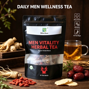 Thé aux herbes naturelles pour la fertilité masculine, marque privée OEM, mélange de maca, ginseng et lycium, sachets de thé énergisant pour le bien-être masculin - Product Image 5