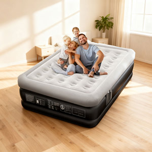 Matelas gonflable intérieur/extérieur moderne taille jumelle matelas gonflable pompe intégrée PVC Topper pour camping pliable hôpital parc utilisation chaude - Product Image 2