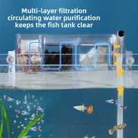 Filtre externe pour aquarium, boîte de filtration multi-chambres, sortie cascade, pompe silencieuse, filtration 3 en 1