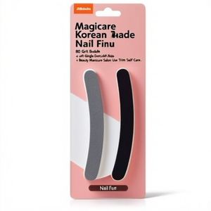 Lima de Uñas Curva Magicare Hecha en Corea, Grano 80, Doble Cara, para Manicura, Salón de Belleza, Cuidado Personal - Product Image 3