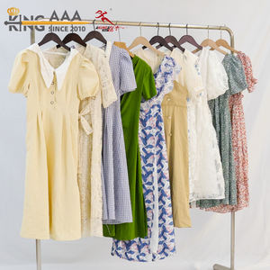 Abito Lungo Estivo da Donna in Poliestere/Cotone KungFu KingAAA, <span class=keywords><strong>Abbigliamento</strong></span> Usato all'Ingrosso - Product Image 1