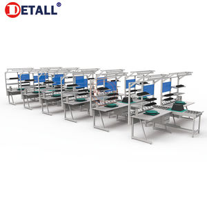 โต๊ะทำงานสำหรับสายการประกอบทีวี LCD/LED และเครื่องปรับอากาศ สายการผลิตแบบสายพานลำเลียง โต๊ะทำงานที่แตกต่างกัน - Product Image 2