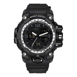 Montre de sport SL68 pour homme, analogique-numérique, <span class=keywords><strong>alarme</strong></span>, étanche 50M, résistante aux chocs, mouvement à quartz japonais, bracelet en silicone - Product Image 2
