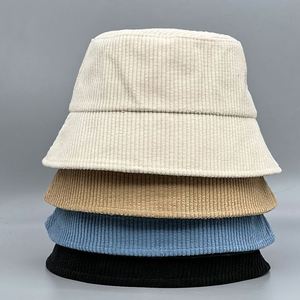 Wholesale Blank Corduroy Bucket <b>Hats</b> Unisex <b>Summer</b> Travel Beach Fisherman Cap for Men <b>Women</b> Teens Promotion Gift - Product Image 2