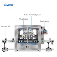 Machine de remplissage automatique de pâte à haute viscosité à piston servo avec mélangeur chauffant pour l'embouteillage de ketchup et de sauce chili