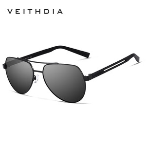 Veithdia Men's Aviator Sunglasses Stainless Steel <b>Frame</b> Blue Mirror Lens UV400 Protection Outdoor Use - Product Image 5