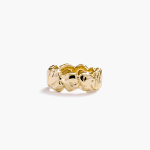 Modern 9K Gold Cluster <b>Ring</b> With 18K Gold Plated Finish Unisex Fashion Jewelry Daily Wear Gift Style - Product Image 2