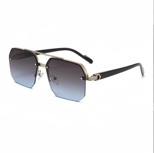 Gold frame gray blue