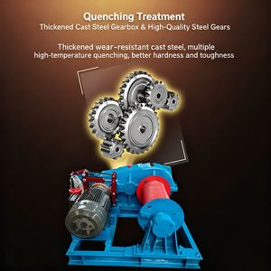 รอกไฟฟ้าแบบใช้ลวดสลิงเหล็กสำหรับงานหนัก พร้อมรีโมทคอนโทรล สำหรับเครนก่อสร้าง (รถยนต์/เรือ/เหมืองแร่/งานทางทะเล/สะพาน) - Product Image 4