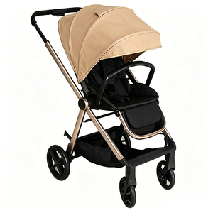 Poussette pour bébé de 0 à 4 ans, personnalisée, en <span class=keywords><strong>tissu</strong></span> de <span class=keywords><strong>lin</strong></span> 300D et <span class=keywords><strong>tissu</strong></span> Oxford 600D coloré, avec cadre poli. - Product Image 2