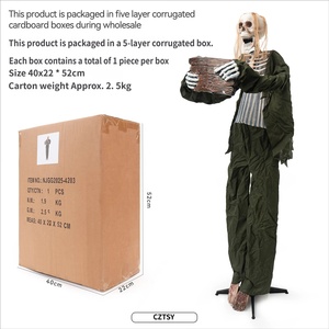 Espectacular Esqueleto Camarero Eléctrico con Efectos de Sonido para Halloween, Figura Animada Luminosa para Fiestas - Product Image 3