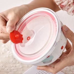 YCB14 - Ensemble de <span class=keywords><strong>3</strong></span> bols en céramique écologiques, hermétiques, avec couvercles, pour micro-ondes - Product Image 4