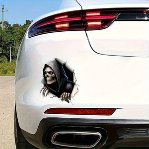 Pegatina 3D para coche con diseño de calavera de Grim Reaper, pegatina de vinilo impermeable de PVC para camión y motocicleta - Product Image 2