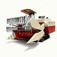 Moissonneuse-batteuse automotrice sur chenilles 15-35 CV pour la récolte des céréales (riz, blé, soja) sur petites terres montagneuses