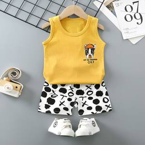 Conjuntos de Ropa de Verano para Niños al por Mayor: Chaleco sin Mangas de Algodón con Estampado Animal y Pantalones - Product Image 4