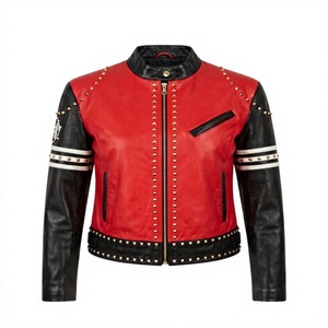 Women’s Custom Leather Fashion Leather <b>Jacket</b> Punk Rock Style OEM Custom Design Women Leather <b>Jacket</b> - Product Image 2
